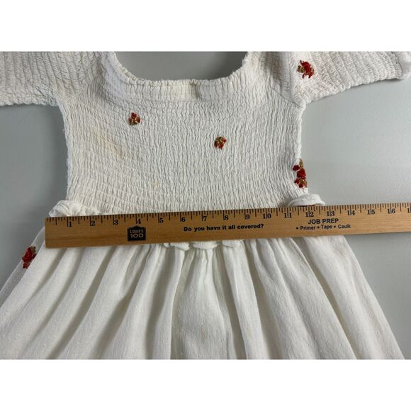 Free People Women's Counting Daisies Embroidered Mini Dress Size S *Stains* - Picture 9 of 12